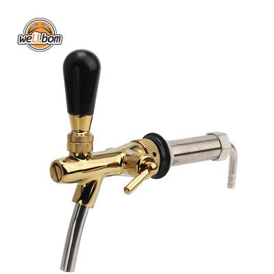 China Brass Adjustable Pressure Beer Dispenser Faucet With Thread Flow Control For Home Brew Keg Faucet for sale