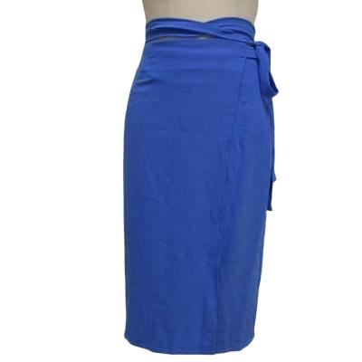 China Best Selling Anti-Static Trendy Wrap Midi Crepe Skirt for sale