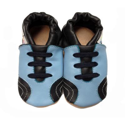 China Baby Soft Sole Leather Indoor Prewalking Round Sneakers for sale