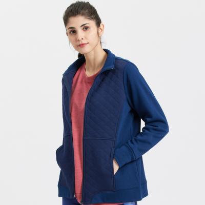 China Breathable Women Stand Collar Sports Casual Patchwork Jacket for sale