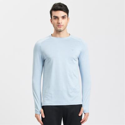 China Breathable Quick Dry Mens Outdoor Running Performance Long Sleeve T Shirt With Thumb Hole for sale