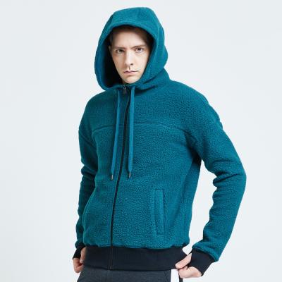 China High Quality Anti-wrinkle Boxer Sherpa Full Zip Jacket With Hood Welt Pockets Full Zip Comfortable Jacket Coat for sale