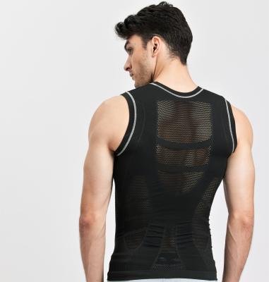 China Breathable Seamless Gym Men's Training Muscle Compression Sports Tank Top for sale