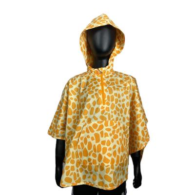 China Zipper Poncho Children Hooded Water Resistant Wind Proof Hooded Poncho for sale