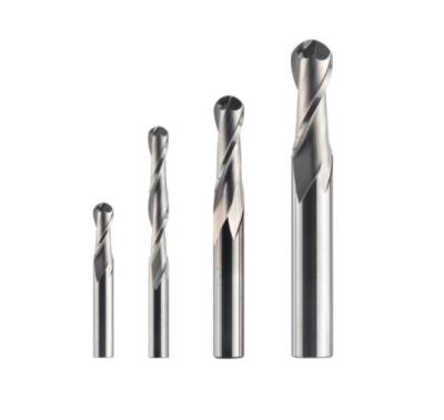 China Carbide Ball Nose End Mill Cutter 2 Flutes End Mill Router Bit Carbide For Wood And Aluminum for sale