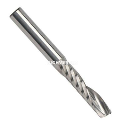 China Acrylic Single Flute Carbide Spiral End Mill 3D CNC Engraving Woodworking Acrylic for sale