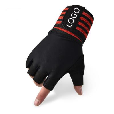 China Support Weightlifting Gloves Training Fitness Hanging Pull Ups Men Women With Wrist Wrap Support Gym Gloves for sale