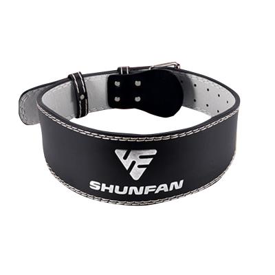 China Durable Genuine Leather Weightlifting Belt For Men Gym Weight Belt Support Powerlifting Lumbar Back Belt for sale