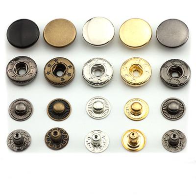 China Sustainable OEM garment accessories diy custom clothing combined 10mm spring snap button for clothes for sale