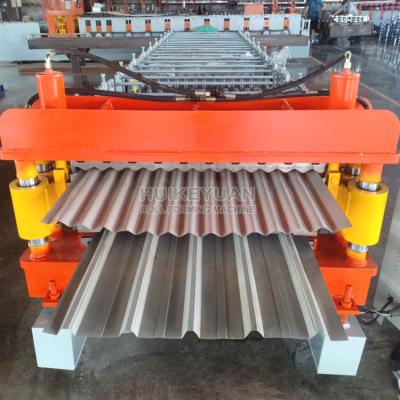 China Building Material Shops Corrugated And Trapezoidal Double Layer Roll Forming Machine Supplier From China for sale