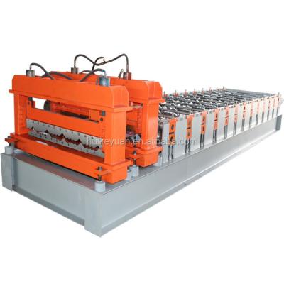 China Glazed Steel Sheet Corrugated Metal Roof Wall Panel Glazed Tiles Roll Forming Machine for sale