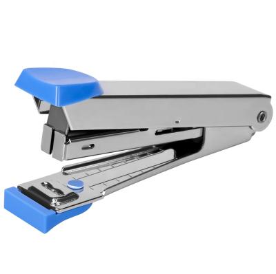 China Promotional Convenient High Quality Durable Custom Logo Mini Size All Metal Stapler With Plastic for sale