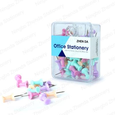 China Wholesale Assorted Metal+plastic Color Thumb Spikes Push Pins Colorful Drawing Pins, Spikes Push Pins In Box For Office School for sale