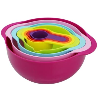 China Morezhome Viable High Quality Plastic 8 Piece Mixing Bowl Plastic Set for sale