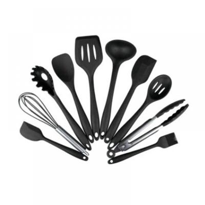 China Eco Friendly 10pcs Stocked Silicone Nonstick Utensil Set For Kitchen Utensils for sale