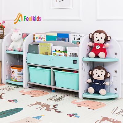 China Feelkdis L-SNJ14 Foldable Toy Shelf Living Room Furniture Contemporary 163*34*80 cm for sale