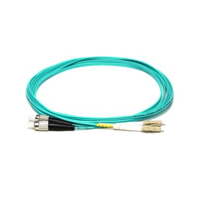 China FTTH MT-D1000 1M/2M/3M Customize Type FC-LC UPC OM3 fiber patch cord shielded fiber optic multi mode duplex fiber optic patch millimeter cord for sale