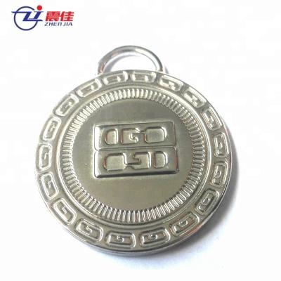 China Custom Europe Brand Logo Plate Label Holder Metal Name Tag for sale