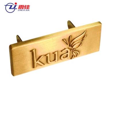 China 3D Fashion Handbag Hardware Metal Plates Logo Bag for sale