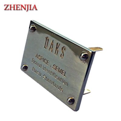 China Sustainable Custom High Quality Handbag Metal Label Tag for sale