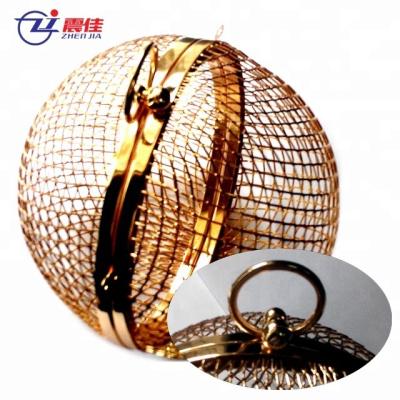 China Purse Metal Bag Accessory Purse Making Metal Part Clutch Mesh Box Metal Frame for sale