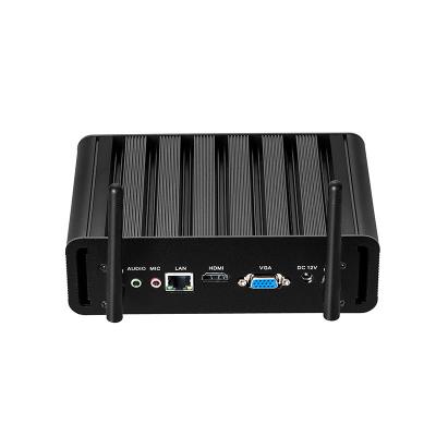 China Core i7 7560U i5 5200U i3 4005U 4K UHD 300Mbps WiFi Mini Desktop Computer Intel Business Mini Gigabit LAN Window 10 Linux Fanless PC for sale