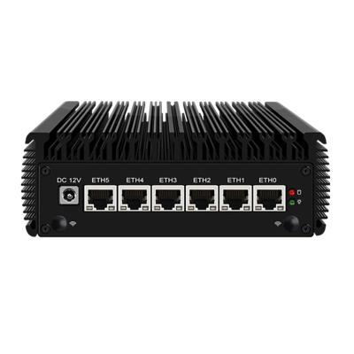 China Configured as Intel Celeron J4125 J6413 N5105 N6005 i5 i7 6*Nics RS232 USB Mini Firewall Internet Network Server Gateway Hardware PC Firewall Mikrotik for sale