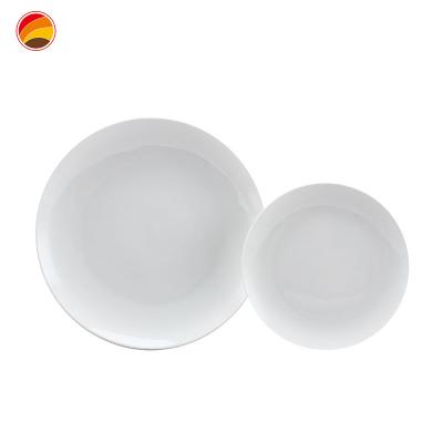 China Viable White Ceramic Porcelain Dinner Plates Nordic Ceramic Dinner Dish for sale