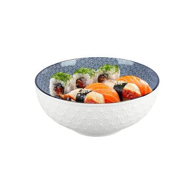 China Viable Hot Selling Blue And White Ceramic Dining Bowl Wedding Party Or Home Room Decoration Bowl Dish Dinner Tableware for sale