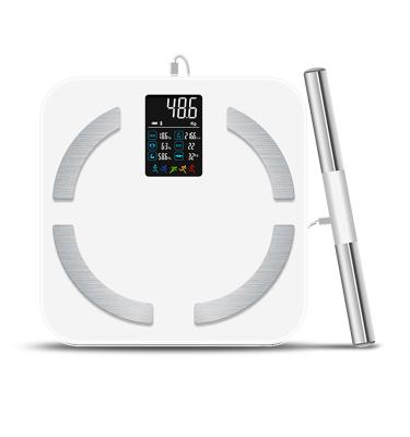 China Water Content Measuring Large 8 LCD Screen BMI Smart Digital Body Weight Scale Custom Digital Personal Display AV Body Weight Scale For Free APP for sale