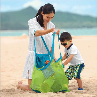 China Sand Large Mesh Beach Toy Bag Sand Away Party Storage Bag Beach Tote Bag Party Organizer For Toys for sale