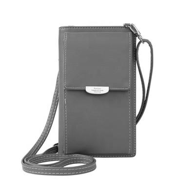 China Mini Purses Waterproof Women Bags PU Leather Wallet Phone Bag Coin Cell Phone Purse Cross - Body With Strap for sale