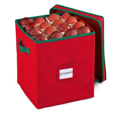 China Sustainable modern foldable with handle with cover household folding storage box thickened non-woven sorting box for sale