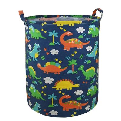 China 2020 New Children's Toy Storage Holders Boxes Foldable Home Woven Covering Laundry Basket Children's Trash Basket for sale