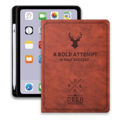 China Fashionable Slim No Sleep/Wake Auto Deer Pattern Case For iPad Air 2020 4 10.9 Inch Smart Cover With Pen Slot for sale