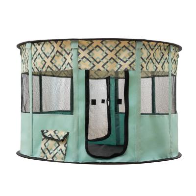 China Travel Pet Cage Products Outdoor Circular Fence Portable Outdoor Kennel, Used For Dog, Cat Tent Playing Fence for sale