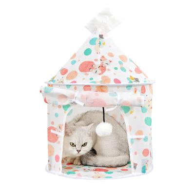 China 100% Cotton Cat Tent Rolling Earthworm Can Be Combined With Pet Cat Toy Pet Shelter Cat Supplies for sale