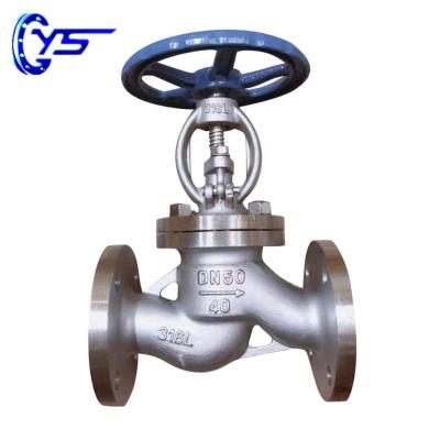 China Nitric Acid Most Popular Manual Short Length SS304 SS316 Steel Globe Valve With Bellow Sealing for sale