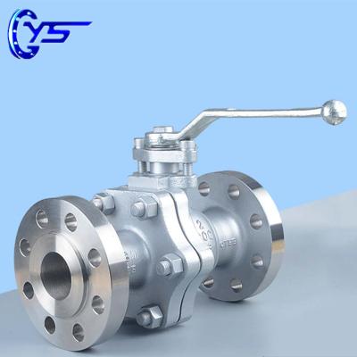 China Nitric Acid Stainless Steel Din DN80 Floating Flange 2pc Weld Ball Valves for sale