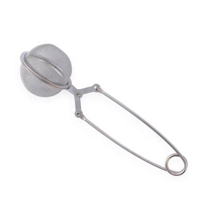 China Viable Tea Filter Ball 304 Stainless Steel Ball Shape Tea Infuser Strainer For Loose Tea Leaves And Heating Spices for sale