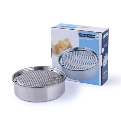 China High Quality Sustainable Stainless Steel Cheese Grater Lemon Zester with Food Storage Container Shredder for Ginger and Vegetables, for sale