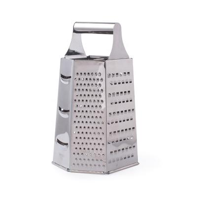 China Sustainable High Grade 6 Sides Stainless Steel Box Grater Cheese Grater For Kitchen for sale