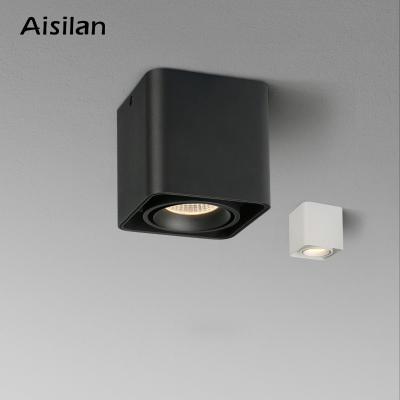 China Aisilan modern square twin toilet small wallwasher adjustable fixture GU10 dimmable downlight led surface for sale