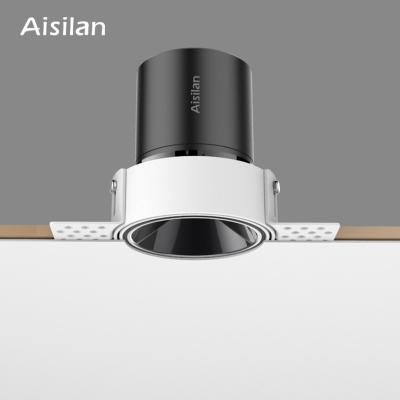 China Aisilan Industrial Height Industrial Quality Living Room Hotel Adjustable Frameless COB LED Recessed Fittings Spotlights for sale