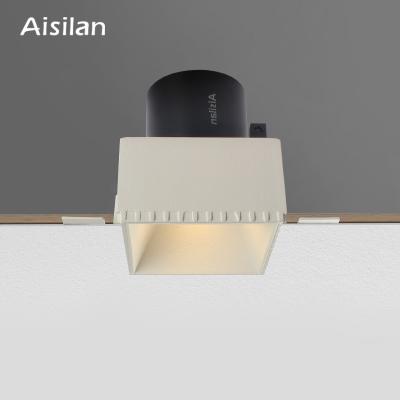 China Aisilan Modern Nordic Borderless Ceiling Decoration High Radiation Double Head COB LED Recessed Downlight Spotlights for sale