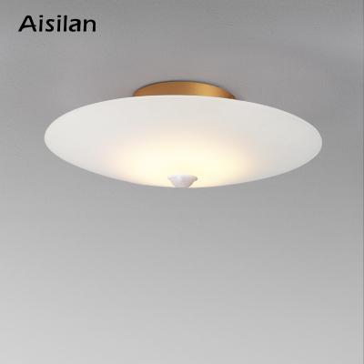 China EUROPEAN Hotel Indoor Luxury Gold Frosted Glass Induction Light Fixture Human Motion Sensor Led Ceiling Light for sale