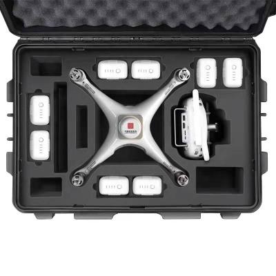 China Custom Hard Plastic Waterproof Shockproof Dustproof Rolling Case with Wheels for DJI Phantom 4 RTK Drone for sale