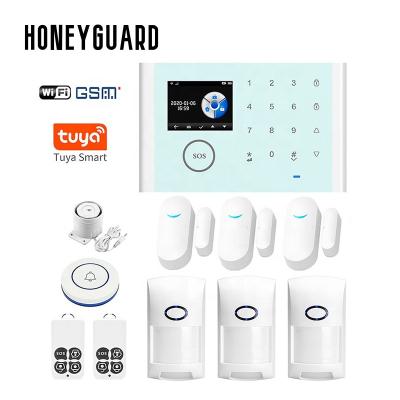 China HONEYGUARD HSG003 Tuya Smart WiFi GSM Home Security Alarm Security Alarm System Panel Built-in Siren with 433 Doors Motion Sensor Home Alarm System for sale