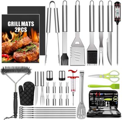 China Easily Cleaned Latest Design Best Selling Products Large Stock Grill Portable Stainless Steel Grill 32pcs Tool Set for sale