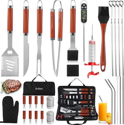 China Easily Cleaned Low MOQ Custom Packaging Wholesale Excellent Performance Grill Stainless Steel Grill 30pcs Tool Set for sale